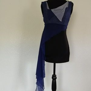 NWOT Cropped overlay with side tail